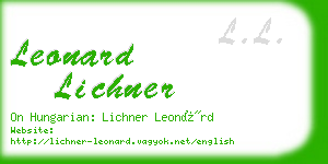 leonard lichner business card